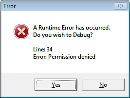 a runtime error has occurred ie