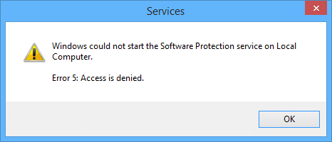 accès au logiciel refusé