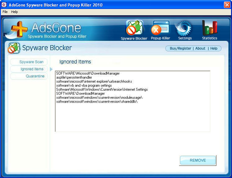 adsgone Spyware- und Adware-Blocker und Popup-Killer 7.1.0.1