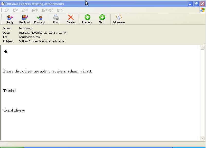 załączniki pozbawione w programie Outlook 2011