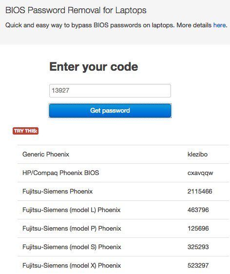bios password gilbert backdoor