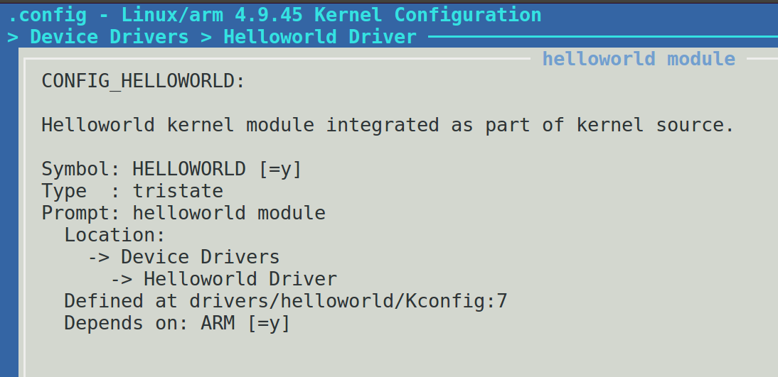crea il modulo del kernel