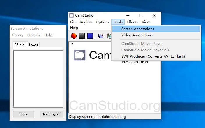 camstudio producer has stopped working