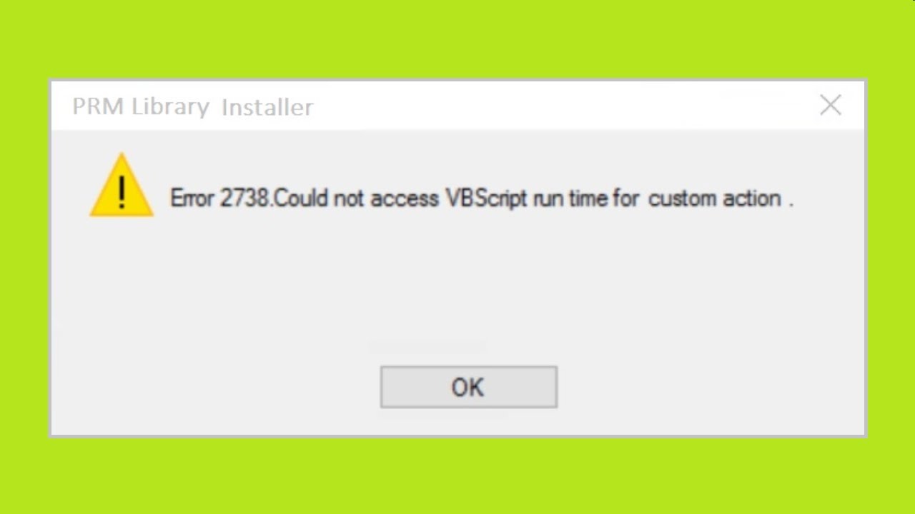 vbscript 런타임에 액세스할 수 없습니다.