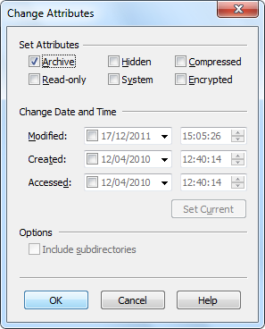 change attributes of system file