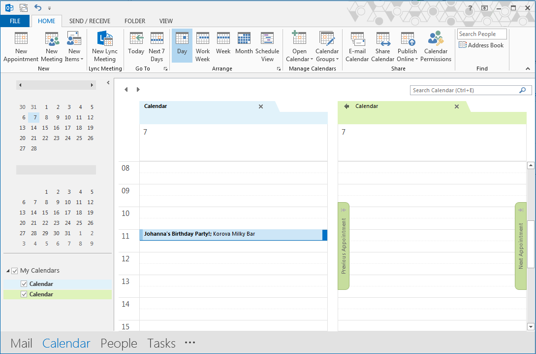 cambiar el horario de trabajo principal en Outlook