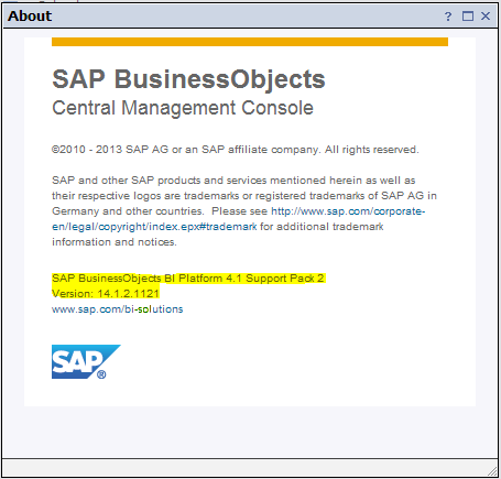 check service pack business objects