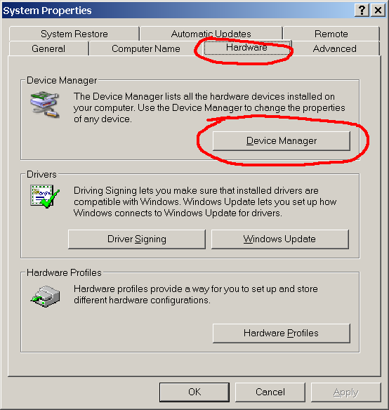 device manager exe location