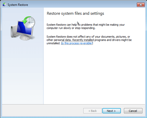 verwijdert Windows 7 systeemherstel gegevens