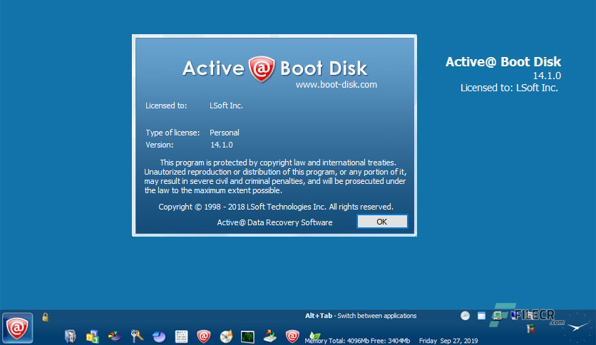 download active trunk disk free