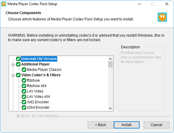 ladda ner avi format codec för Windows Media Player behövs för vista