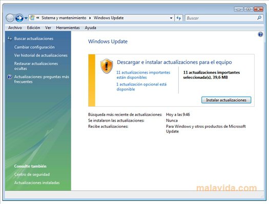 descargar manualmente el servicio de corretaje de Windows Update Windows 7