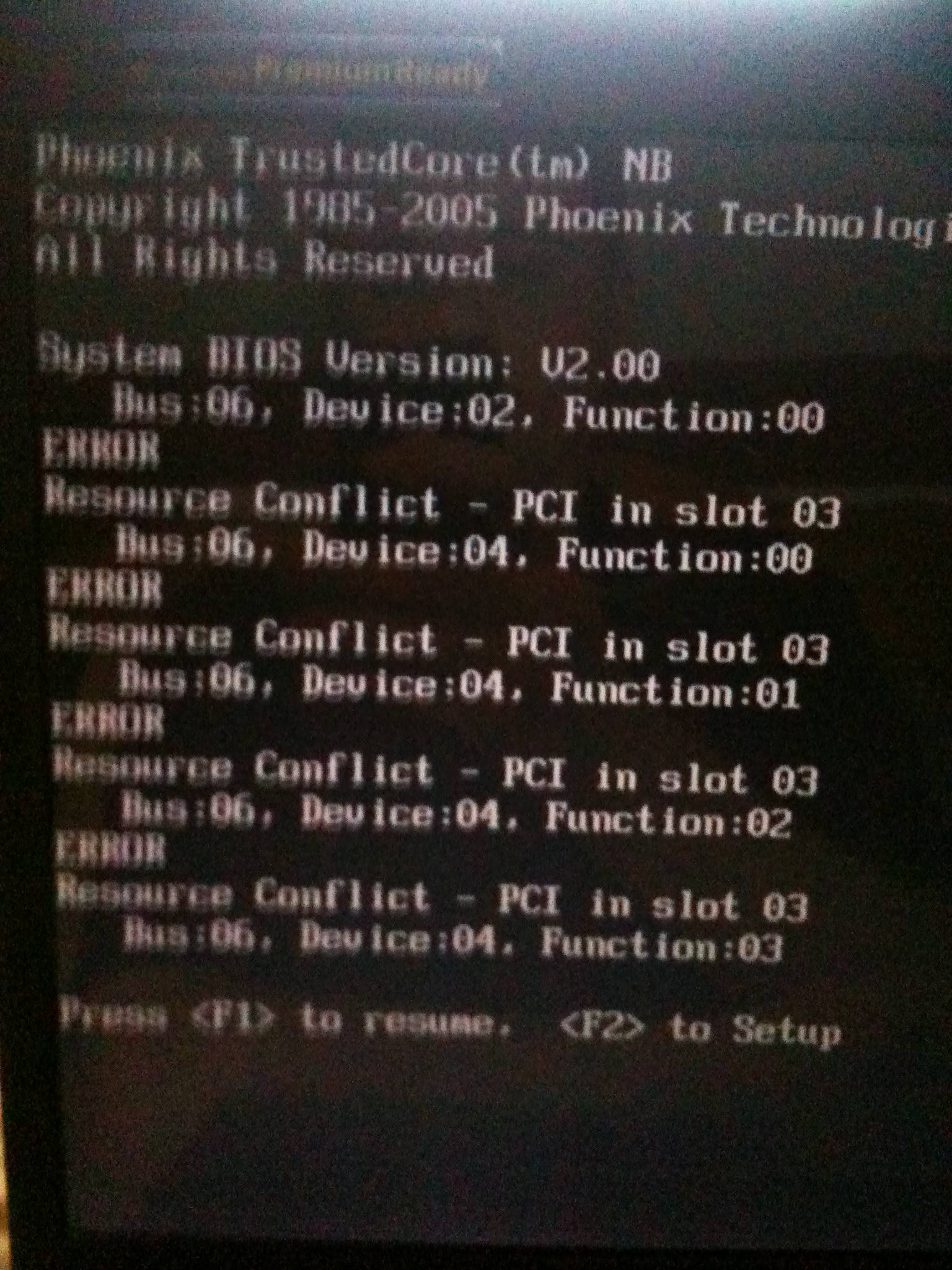 ошибка 106 BIOS