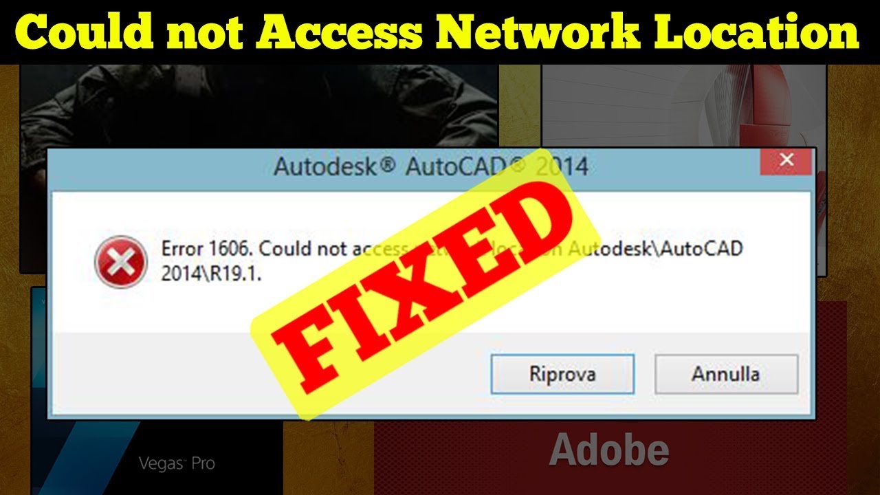 error 1606 could not access network location office