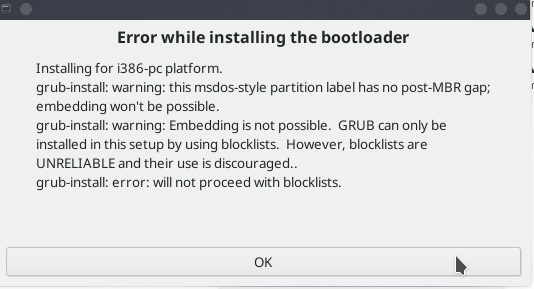 error ne procède généralement pas avec les listes de blocage
