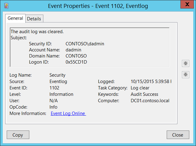 event id 4621 type eventsystem