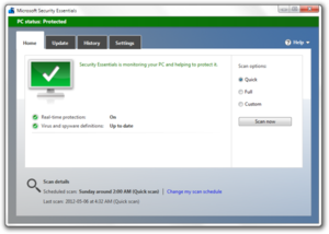 f-prot as microsoft Security Essentials