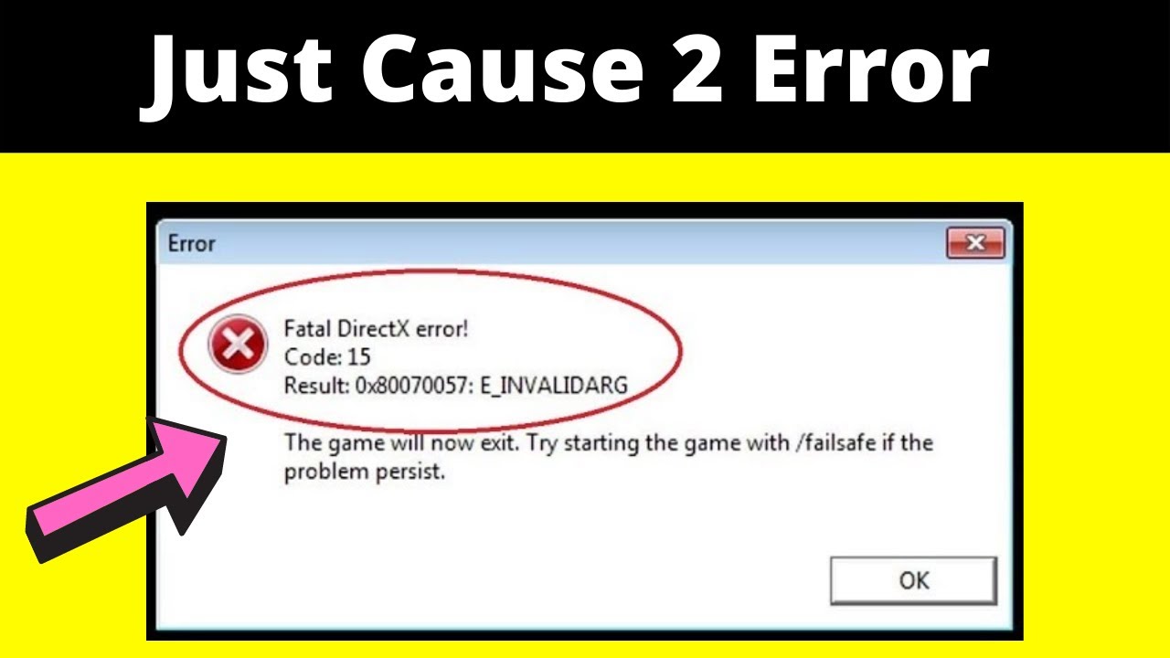fatal directx error software 15