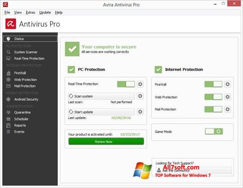 free Avira Antivirus download neueste Version von Windows 7