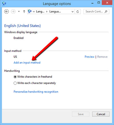 cómo cambiar la configuración de su teclado operando en Windows 8