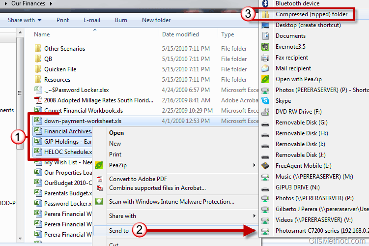 So komprimieren Sie einen Informationsordner in Windows 7