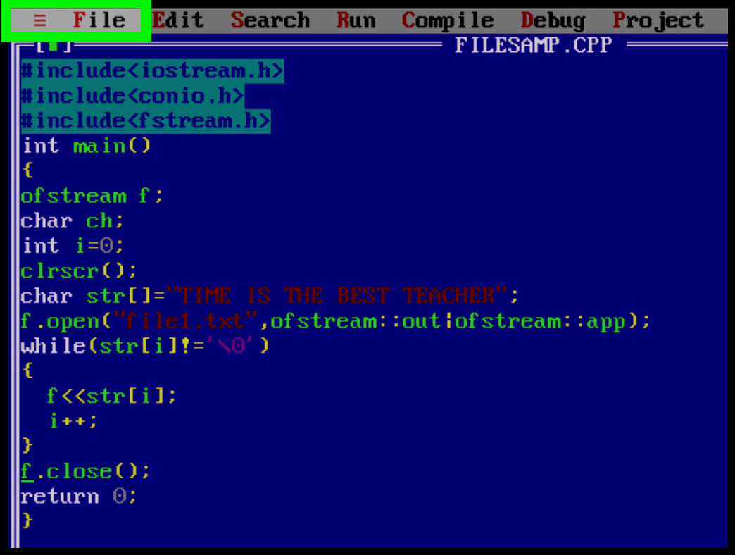 come tornare a eseguire il debug del programma AC usando turbo c