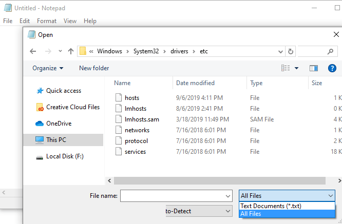 как просмотреть файл хоста в Windows Vista