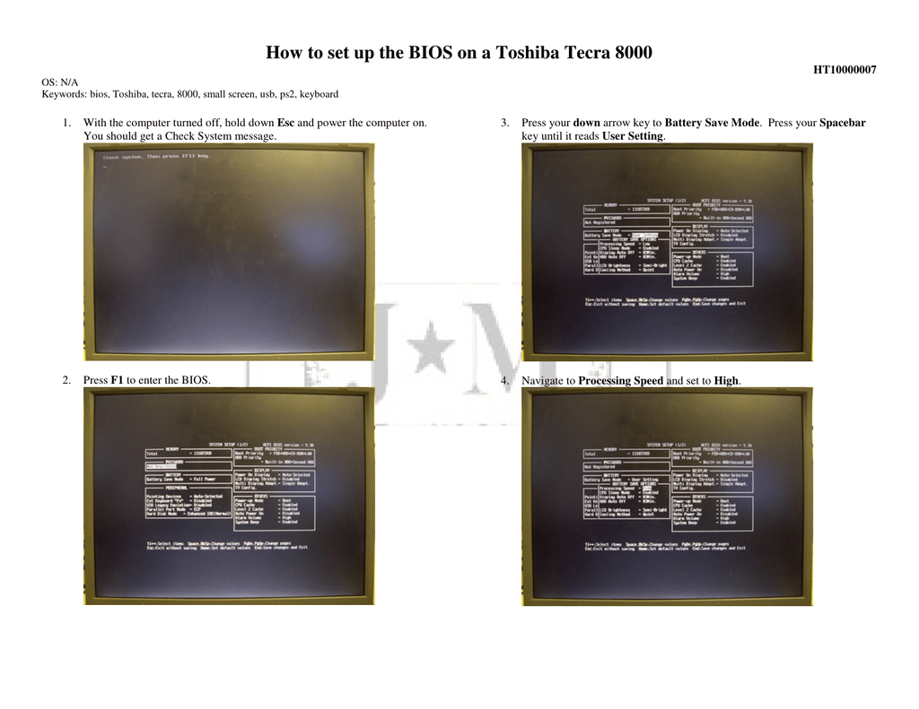 how to enter bios on tecra m9