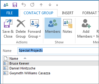 como criar um grupo de contatos significativo no acesso à Web do Outlook