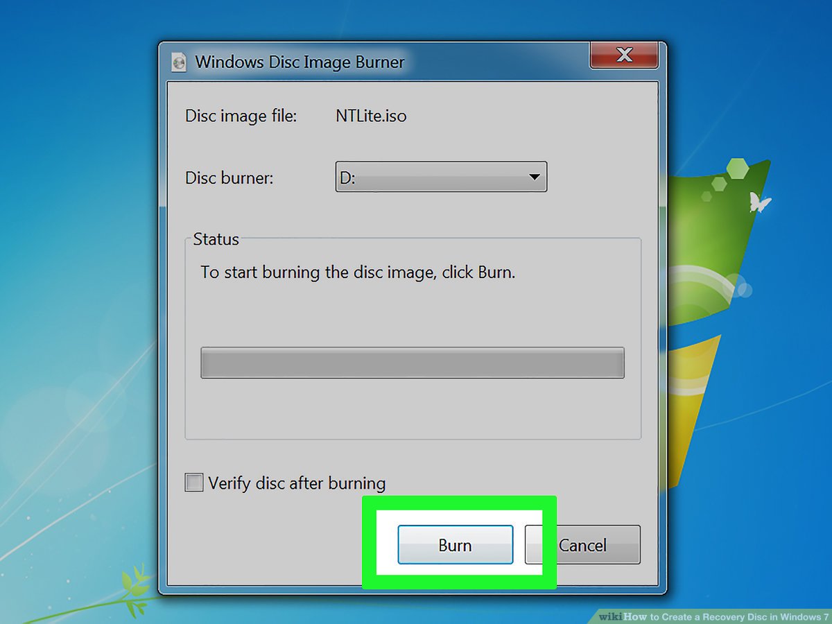 how to make recovery disk for windows 7