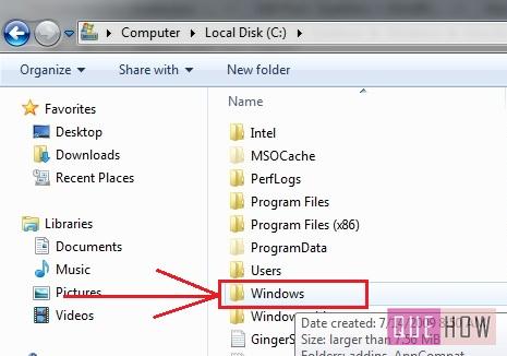 hur man öppnar regedit i Windows 7