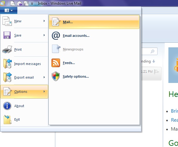 jak ustawić automatyczną odpowiedź w poczcie Windows Live