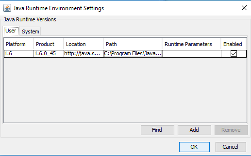java runtime environment version 6 update