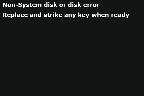 disco que no es del sistema de la computadora portátil o error de disco