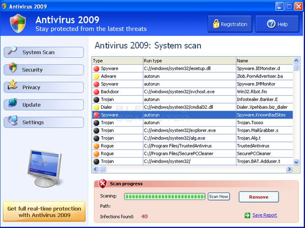 mais recente malware de 2009