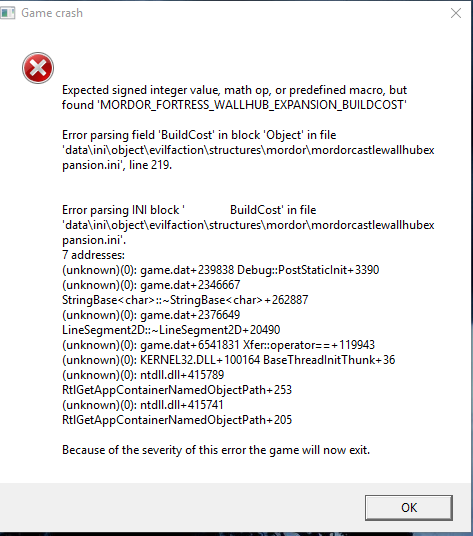 lotr battle for middle earth 2 game.dat error