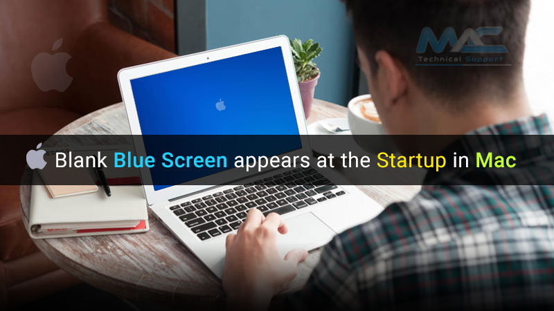 пустой синий экран Mac