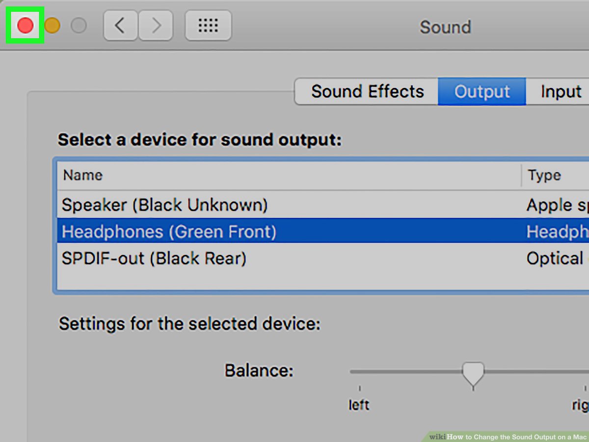 mac sound output device