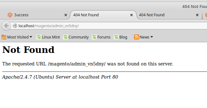 magento 1.6 404 오류 페이지를 찾을 수 없습니다.
