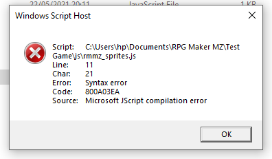 microsoft j script error
