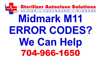 midmark m11 error codes