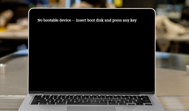 no bootable device insert disk boot disk macbook pro