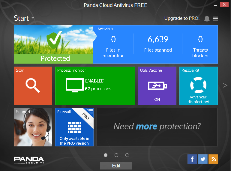 Panda Clouds Antivirus für Windows XP
