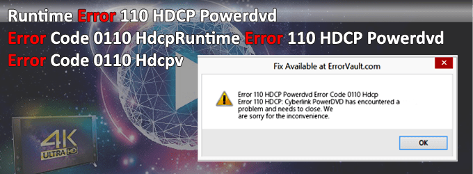 powerdvd 11 error code 0110