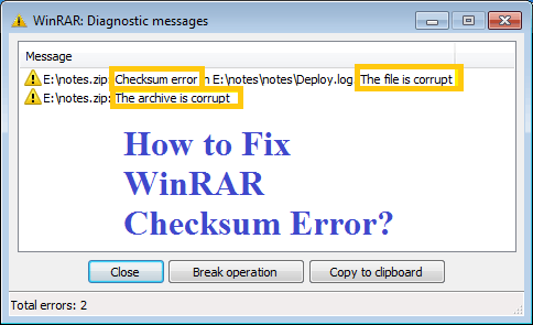 problem opening checksum file