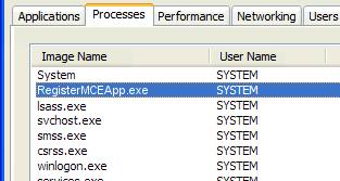 registermceapp exe application error