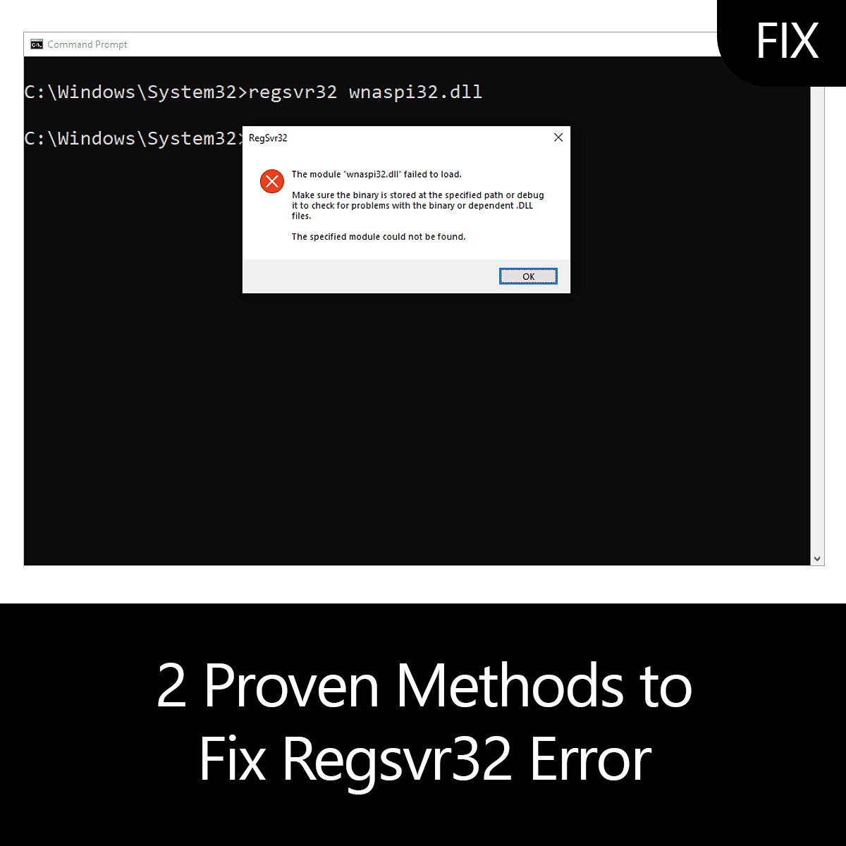regsvr32 kan opgegeven segmento niet vinden