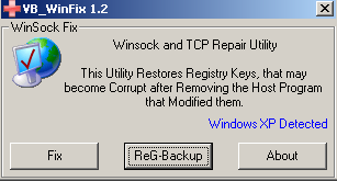 substituir winsock windows xp