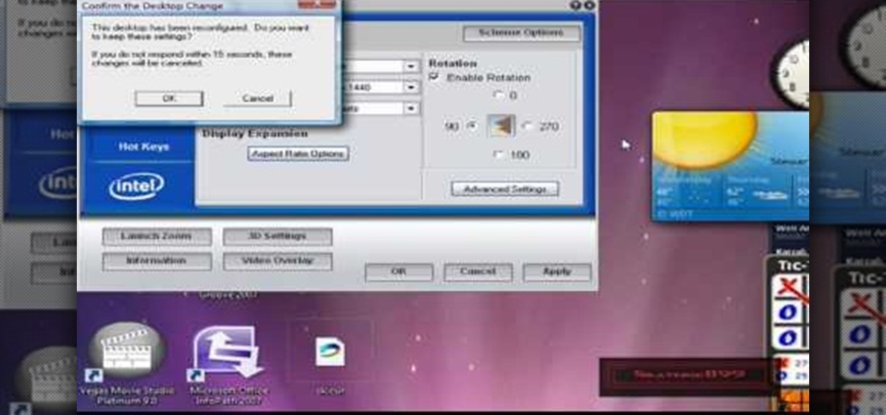 escritorio de computadora giratorio en Windows Vista