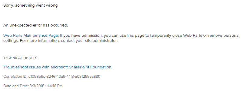 sharepoint 2007 file not found web parts problem page